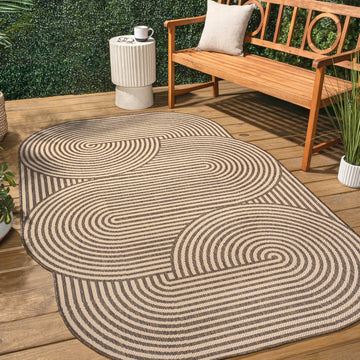 Margot Modern Geometric Arch Stripe Area Rug